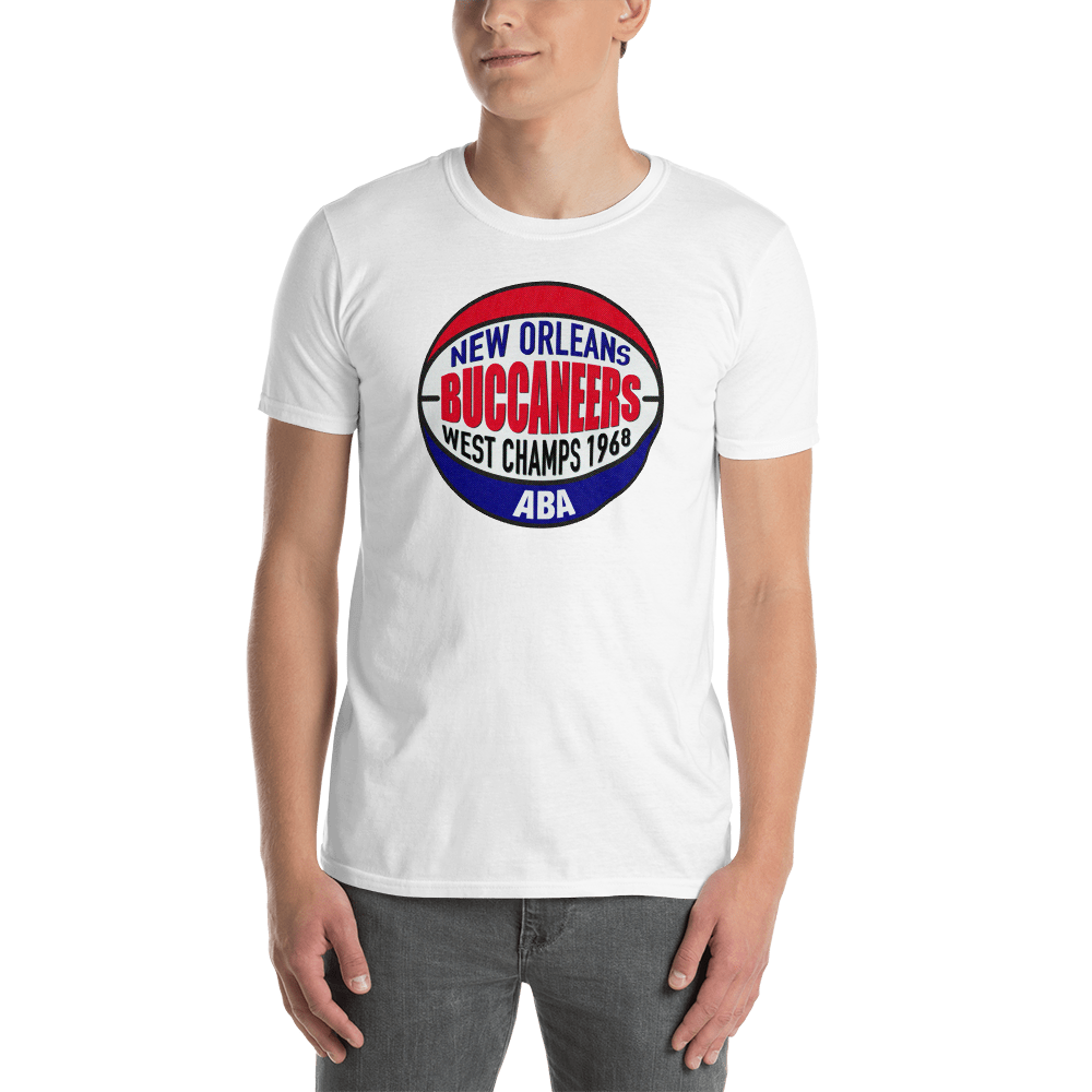 New Orleans Buccaneers Retro Aba Basketball T Shirt S White